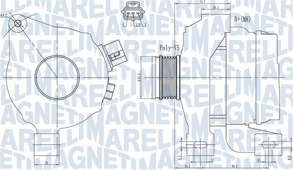 063731966010 MAGNETI MARELLI Генератор