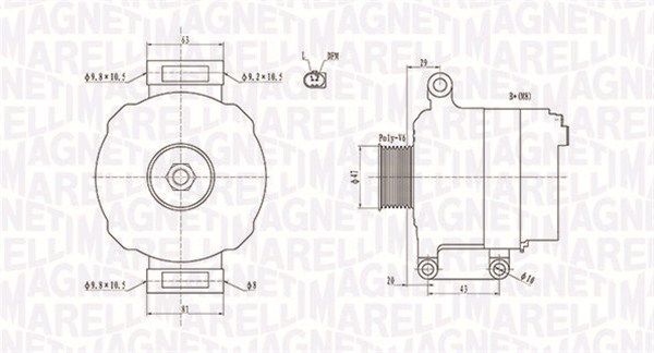 063731867010 MAGNETI MARELLI Генератор