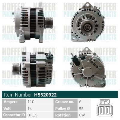H5520922 HOFFER Генератор
