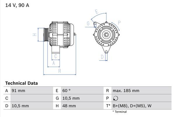 0986038160 BOSCH Генератор