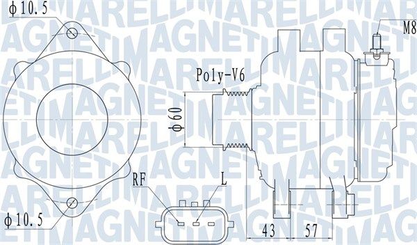 063732122010 MAGNETI MARELLI Генератор