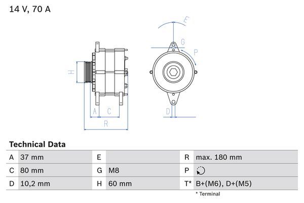 0986038401 BOSCH Генератор