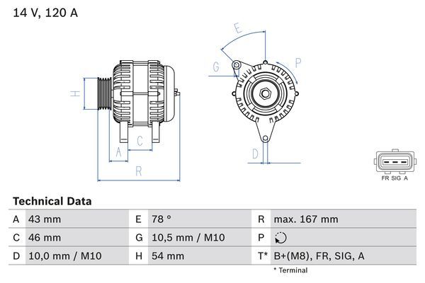 0986049171 BOSCH Генератор