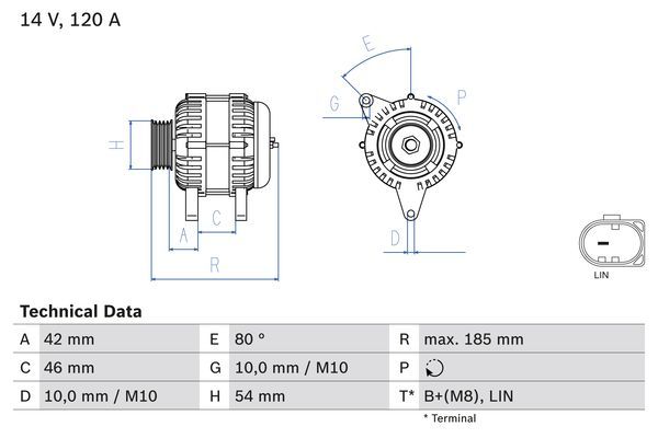 0986083260 BOSCH Генератор