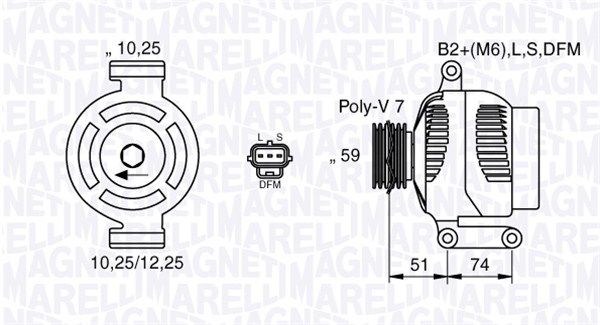 063533251000 MAGNETI MARELLI Генератор