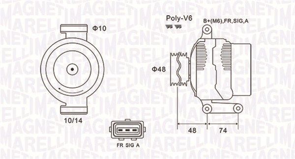 063732034010 MAGNETI MARELLI Генератор
