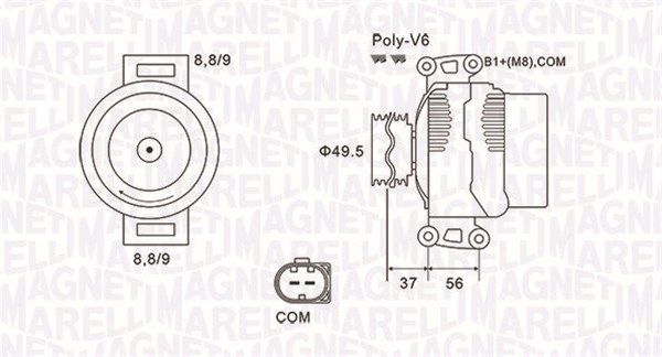 063732038010 MAGNETI MARELLI Генератор