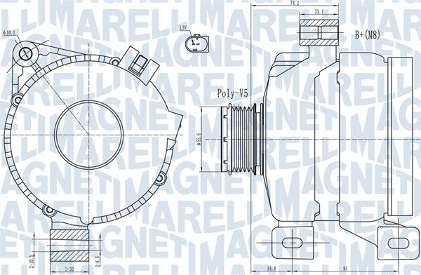 063731967010 MAGNETI MARELLI Генератор