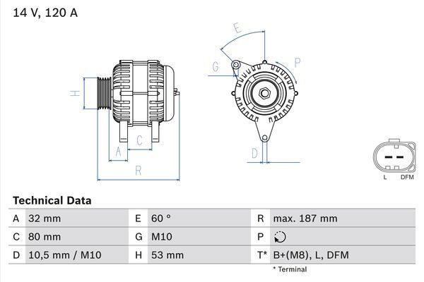 0986046520 BOSCH Генератор