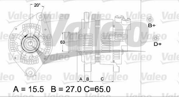 437164 VALEO Генератор