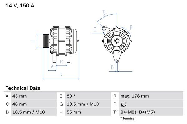 0986041930 BOSCH Генератор