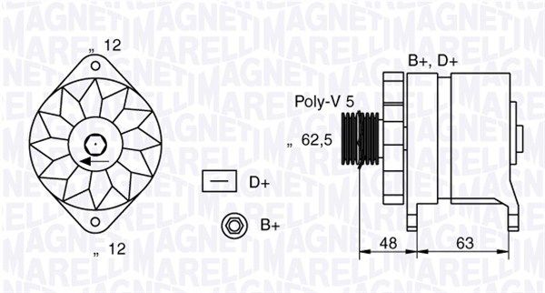 063321191010 MAGNETI MARELLI Генератор