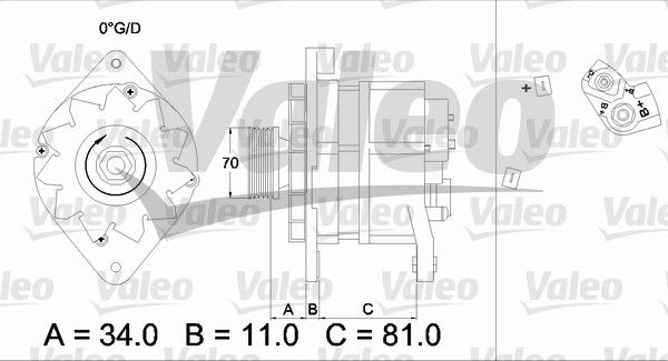 436302 VALEO Генератор