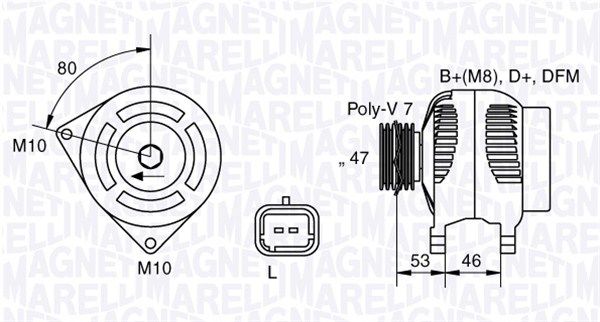 063341734010 MAGNETI MARELLI Генератор