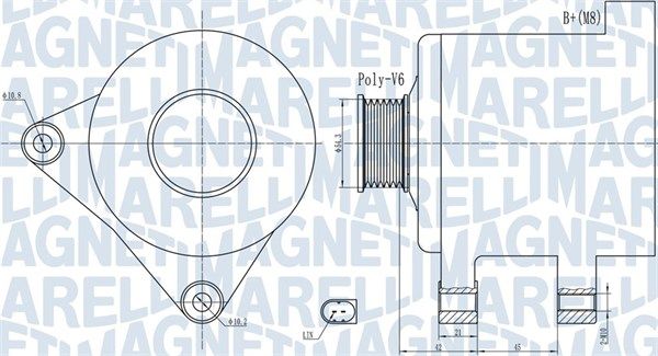 063732091010 MAGNETI MARELLI Генератор