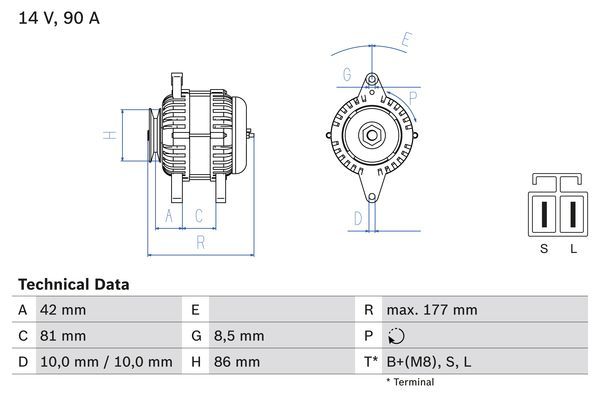 0986045651 BOSCH Генератор