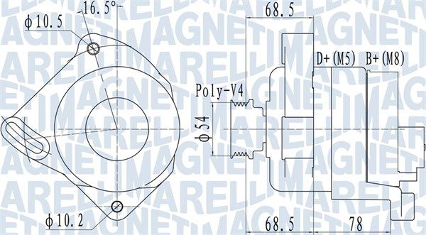 063732096010 MAGNETI MARELLI Генератор