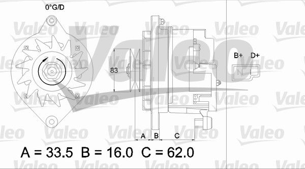436109 VALEO Генератор