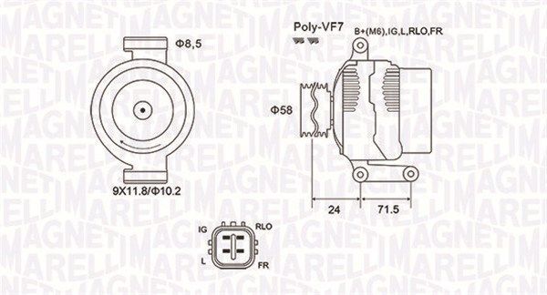 063731965010 MAGNETI MARELLI Генератор