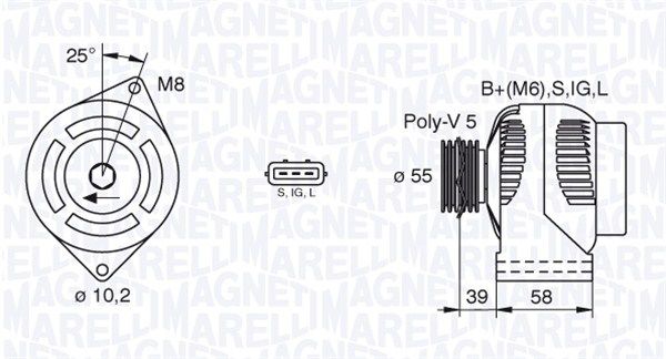 063377437010 MAGNETI MARELLI Генератор