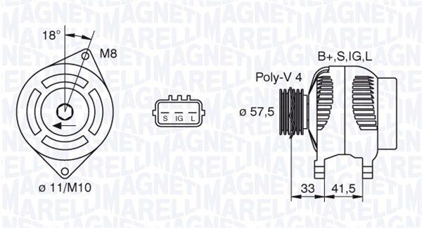 063377442010 MAGNETI MARELLI Генератор