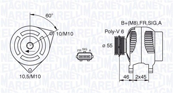 063380002010 MAGNETI MARELLI Генератор