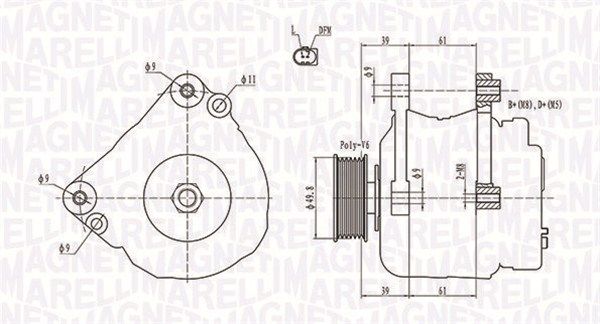 063731729010 MAGNETI MARELLI Генератор