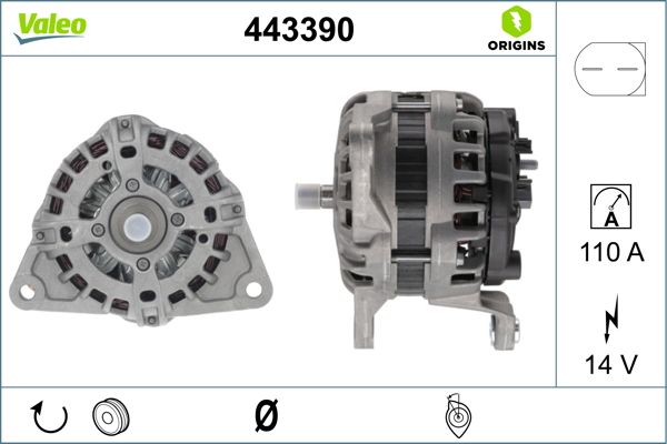 443390 VALEO Генератор