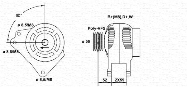 943355025010 MAGNETI MARELLI Генератор