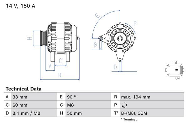 0986084690 BOSCH Генератор