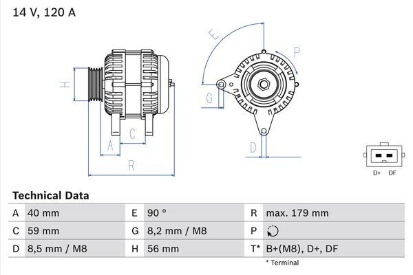 0986041010 BOSCH Генератор