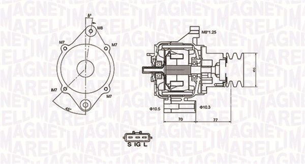 063731367010 MAGNETI MARELLI Генератор