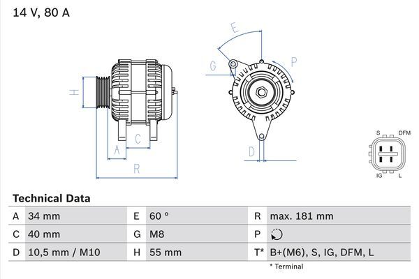 0986042660 BOSCH Генератор