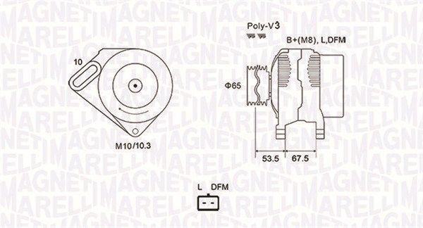 063731976010 MAGNETI MARELLI Генератор
