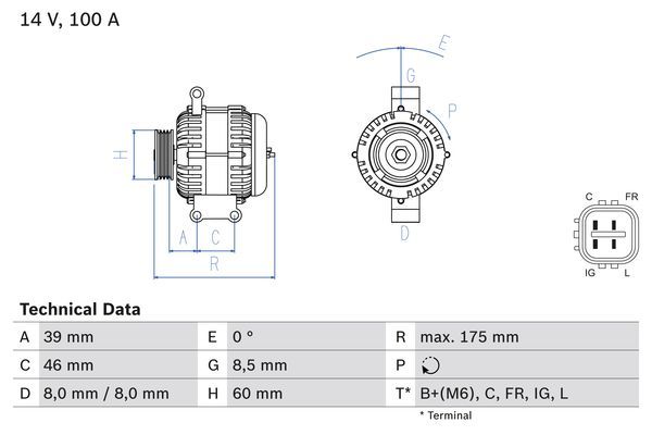 0986082420 BOSCH Генератор