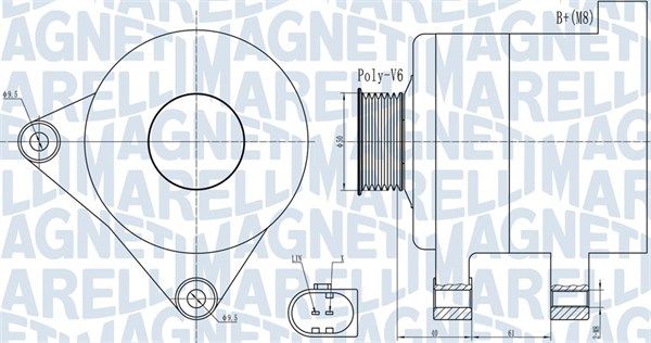 063731986010 MAGNETI MARELLI Генератор