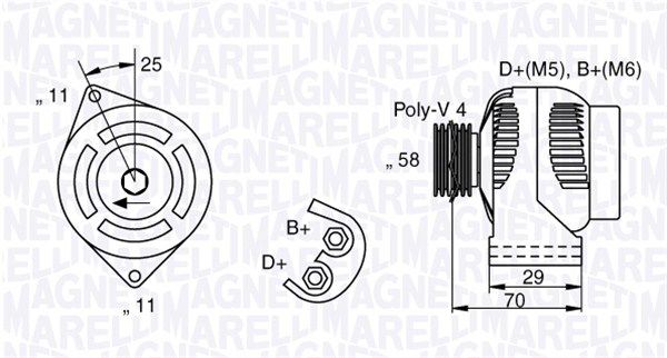 063341702010 MAGNETI MARELLI Генератор