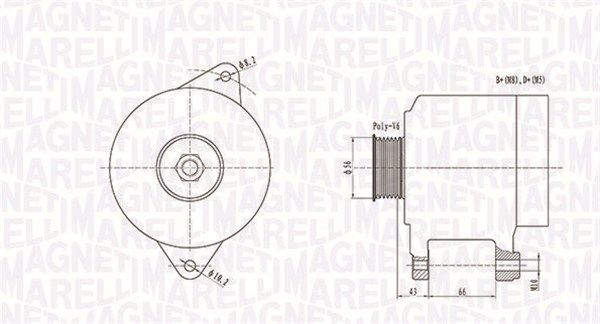 063738250010 MAGNETI MARELLI Генератор