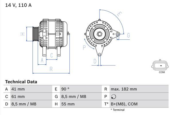 0986080710 BOSCH Генератор
