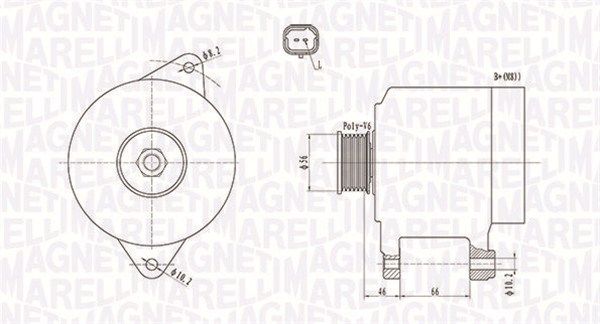 063731653010 MAGNETI MARELLI Генератор