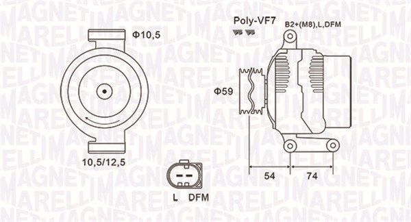 063731922010 MAGNETI MARELLI Генератор