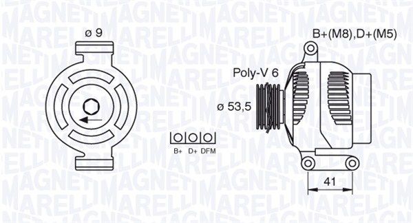 063377495010 MAGNETI MARELLI Генератор