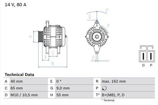 0986042911 BOSCH Генератор