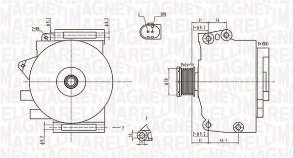 063731764010 MAGNETI MARELLI Генератор