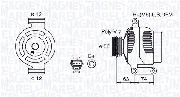 063388502010 MAGNETI MARELLI Генератор