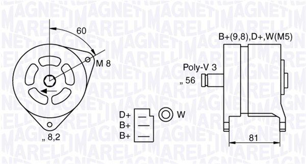 063324145010 MAGNETI MARELLI Генератор