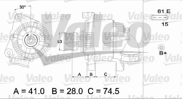 436655 VALEO Генератор
