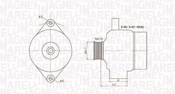 063731890010 MAGNETI MARELLI Генератор