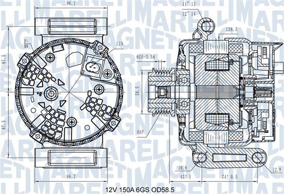 063731546110 MAGNETI MARELLI Генератор