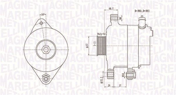 063731949010 MAGNETI MARELLI Генератор